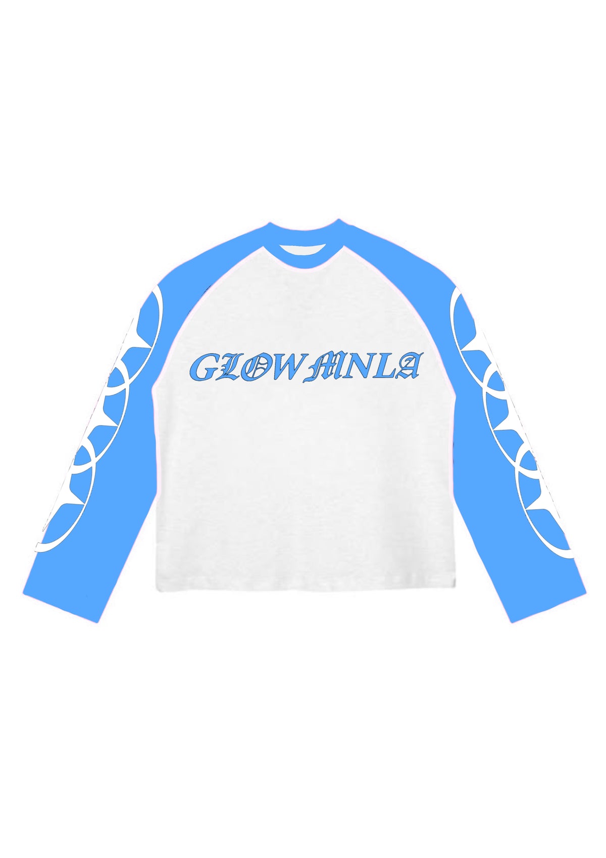 GLOW MNLA - BLUE FLAME RAGLAN